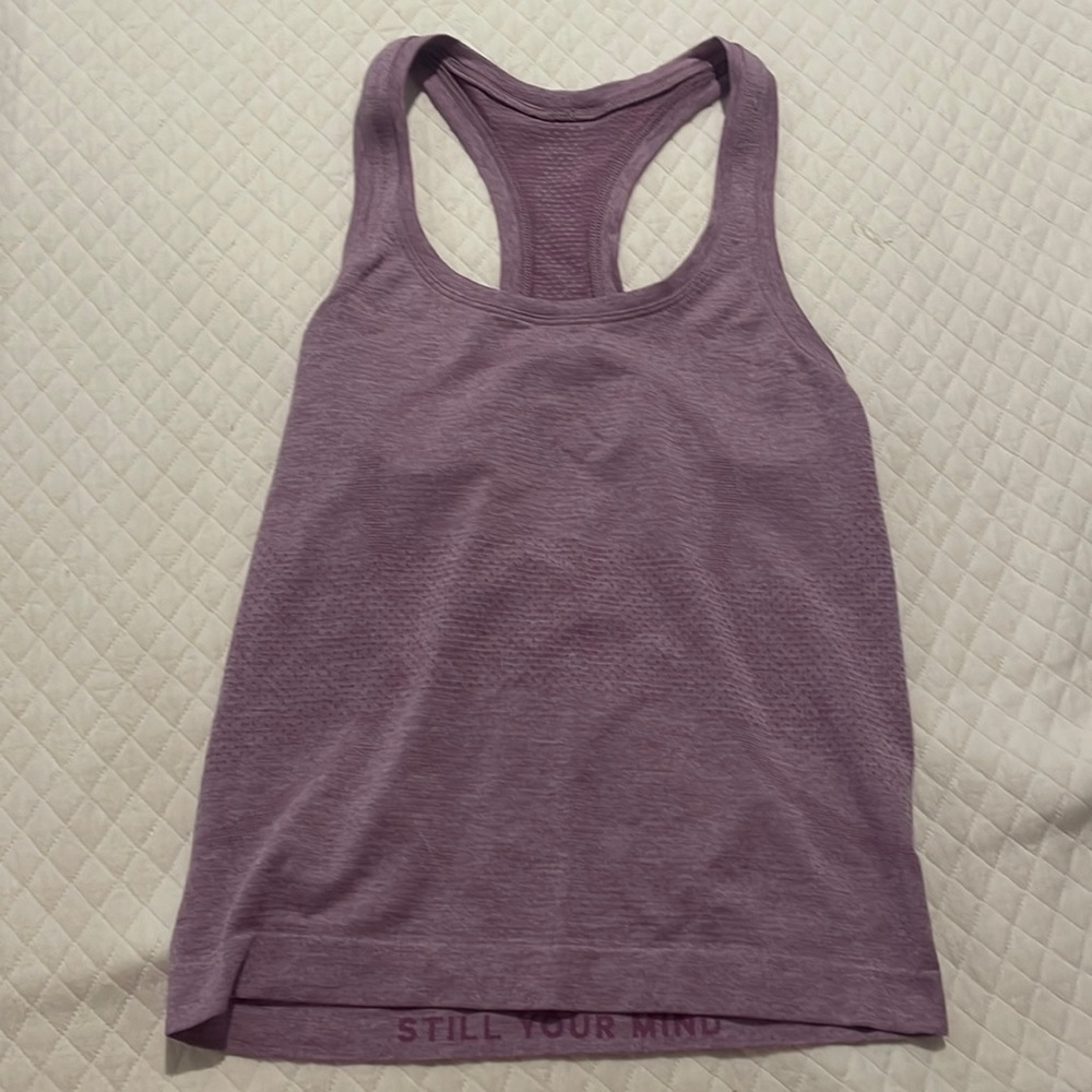 lululemon purple swiftly tech tank top race length size 2